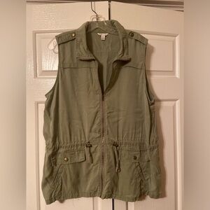 Spring light and breezy utility vest.